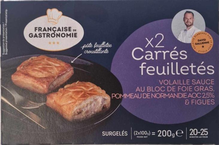2 Carrés feuilletés volaille, sauce au foie gras 200g