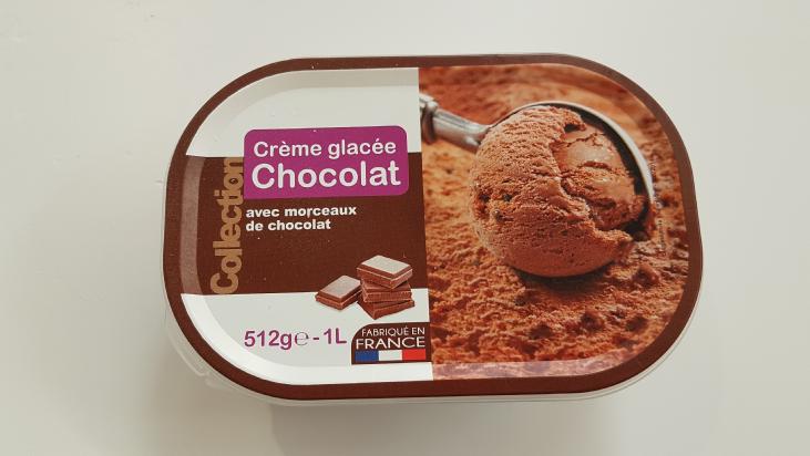Bac crème glacée chocolat 1L